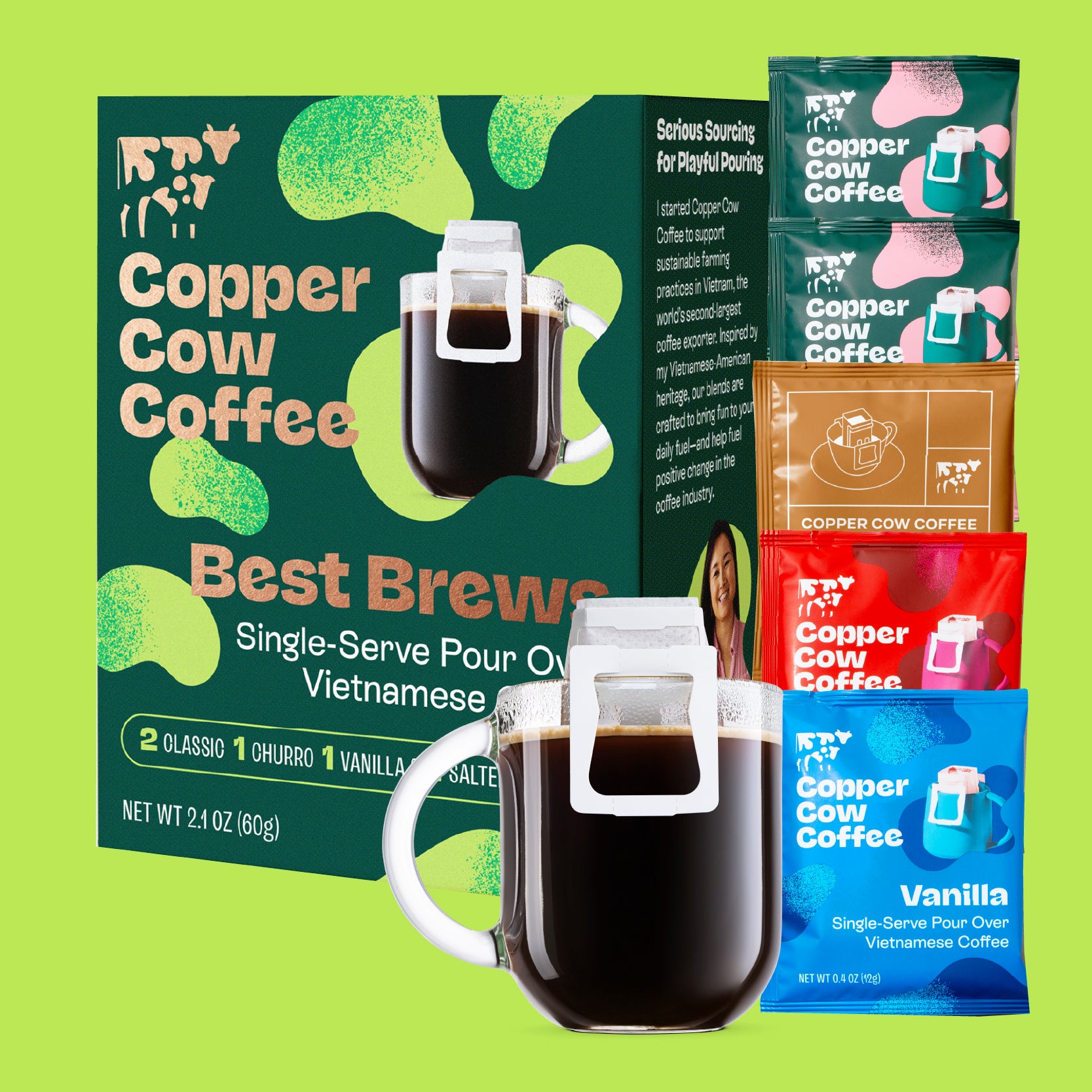 Best Brews Pour Over Coffee - 5ct – Copper Cow Coffee
