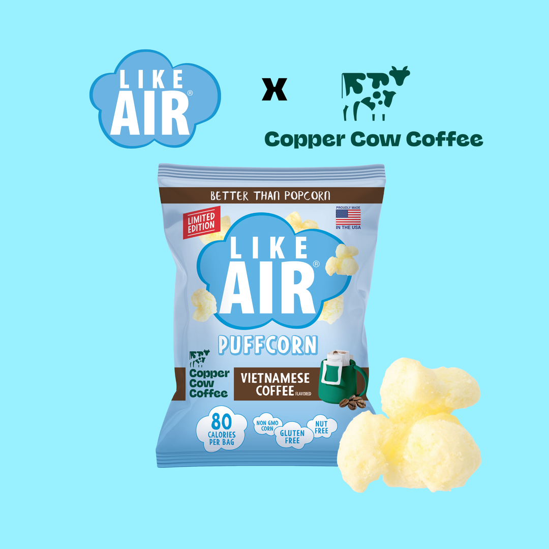 Copper Cow Coffee x Like Air Vietnamese Coffee Puffcorn & Latte Bundle