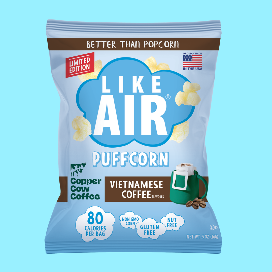 Copper Cow Coffee x Like Air Vietnamese Coffee Puffcorn & Latte Bundle