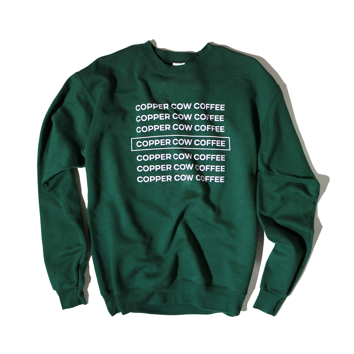 Copper Cow Coffee Green Sweatshirt
