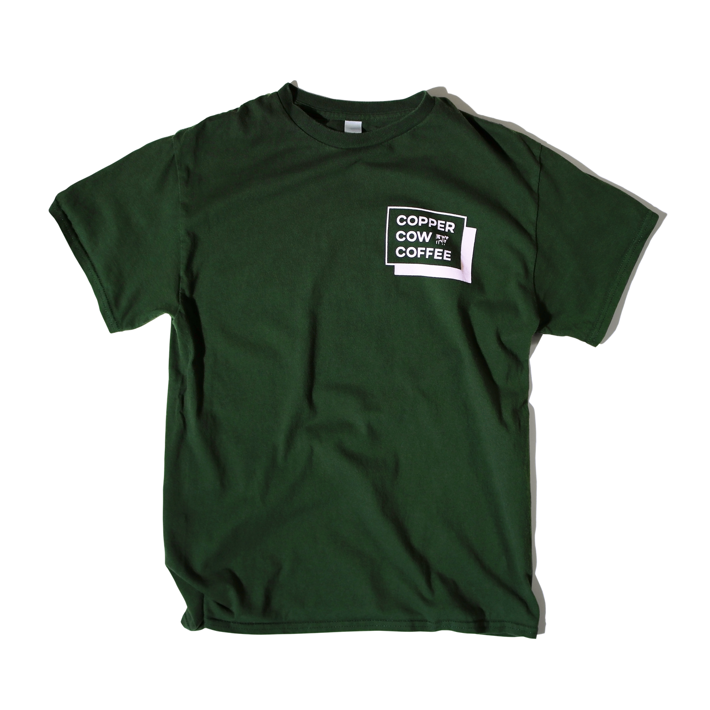Copper Cow Coffee Green T-Shirt